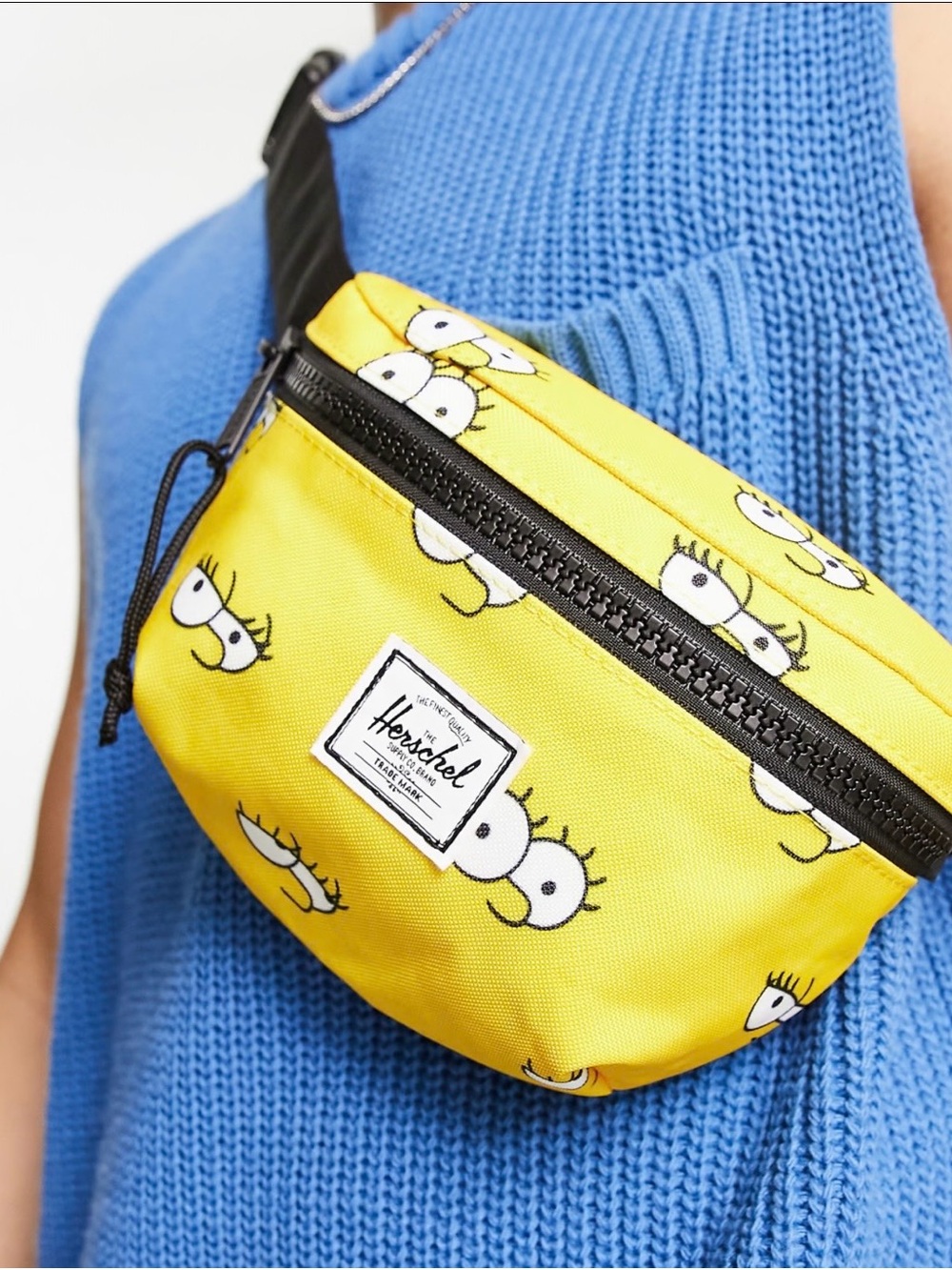 Herschel Yellow Simpsons Fanny Pack with Lisa Print